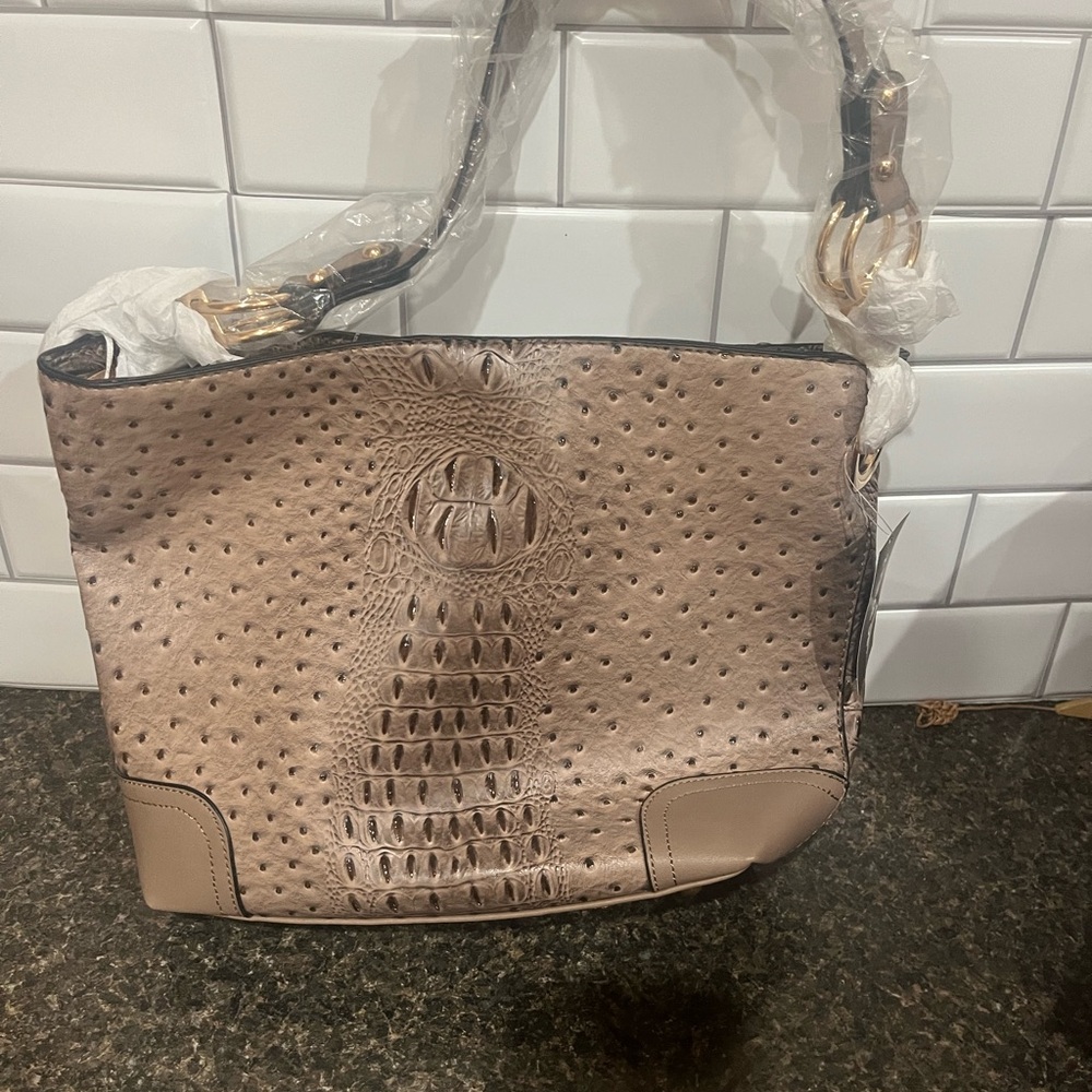 Elegant Brown Textured Women's Bag